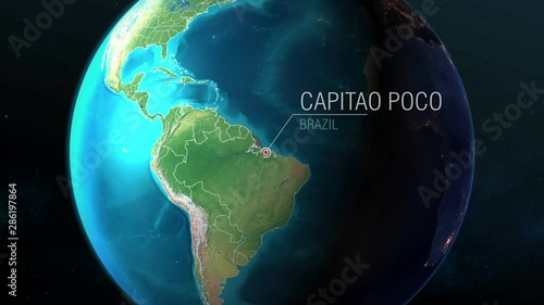 Brazil - Capitao Poco - Zooming from space to earth photo