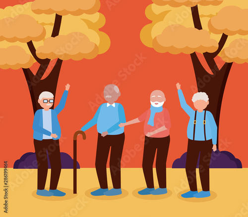 happy grandparents day flat design