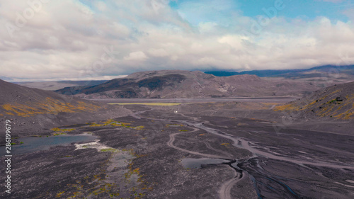 Icelandic Aerial Volcanic Landscape