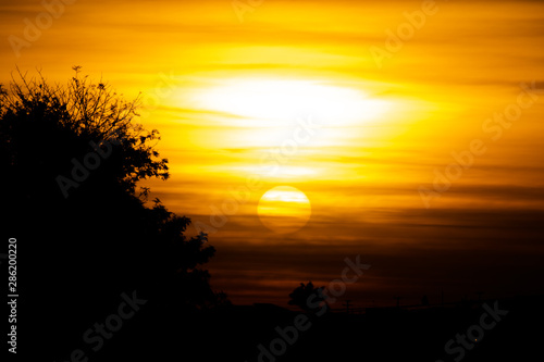 sunset in the mountains