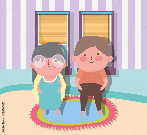 happy grandparents day cartoon design photo