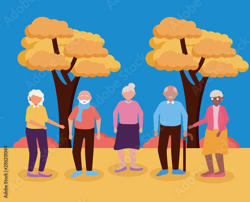 happy grandparents day flat design