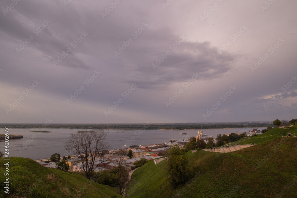 River landscape in Nizhnii Novgorod Russia