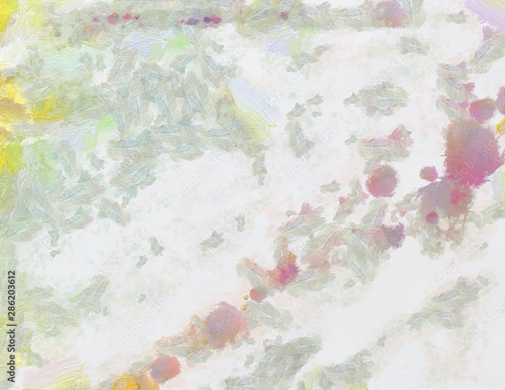 Fototapeta premium Weathered abstract grunge texture. Background with paint strokes and splashes. Pattern with dirty and blots elements. Retro oil style. Simple closeup template for graphic design