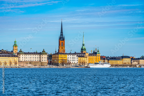 Gamla stan in Stockholm viewed from Lake Malaren, Sweden photo