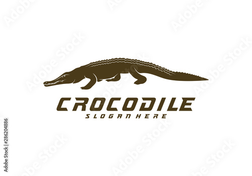 Crocodile Logo Vector. Alligator emblem template Illustration