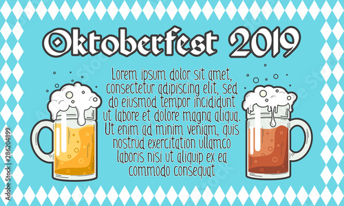 Oktoberfest typography vector design for greeting cards and poster. Beer Festival vector banner. Design template celebration. Vector illustration.