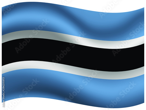 Botswana Beautiful national flag with waving effects. original colors and proportion. Amazing design vector illustration for web,logo, icon and background.from countries flag set.