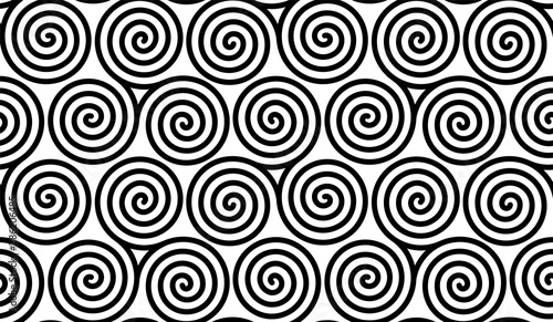 Spiral celtic triskels vector seamless pattern tile