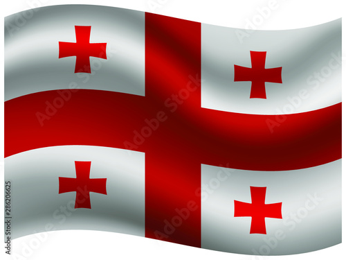 Georgia Beautiful national flag with waving effects. original colors and proportion. Amazing design vector illustration for web,logo, icon and background.from  countries flag set.