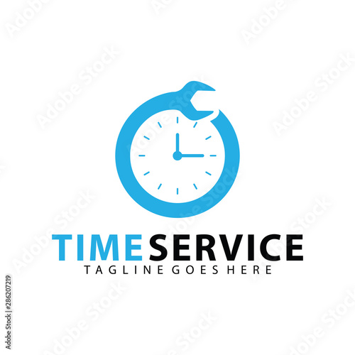 Time Service logo design template