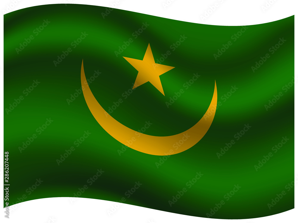 Mauritania Beautiful national flag with waving effects. original colors and proportion. Amazing design vector illustration for web,logo, icon and background.from countries flag set. Mauritania Beautiful national flag with waving effects. original colors and proportion. Amazing design vector illustration for web,logo, icon and background.from countries flag set.