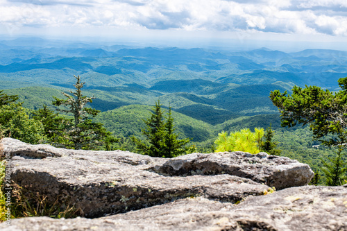 The view from Grandfather Mountain in Western North Carolina near Boone, Linville, and Blowing Rock