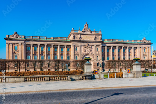 Riksdag - building of the Swedish parliament in Stockholm photo