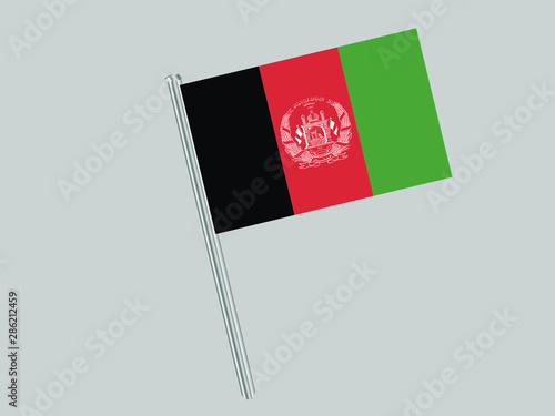 Afghanistan Flagpole of Beautiful national flag. original colors and proportion. Amazing design vector gparphic illustration for web,logo, icon and background. from countries flag set.