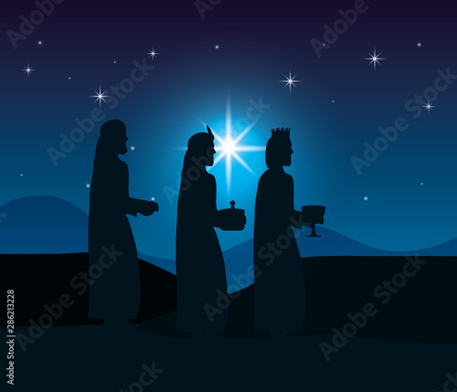 celebration merry christmas manger flat design