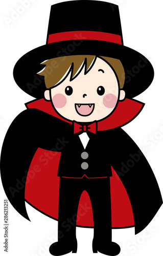 ドラキュラの仮装をした男の子