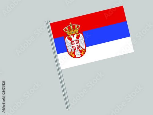  Flagpole of Beautiful national flag. original colors and proportion. Amazing design vector gparphic illustration for web,logo, icon and background. from countries flag set.