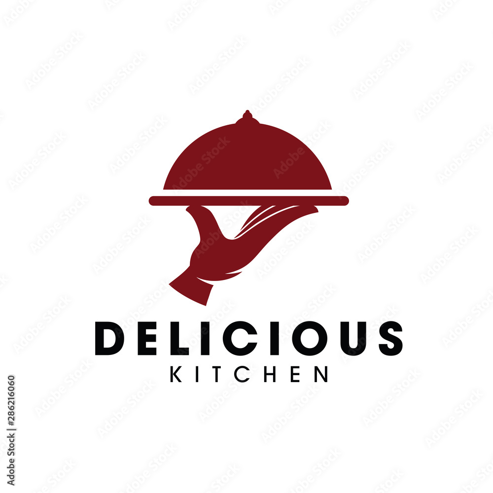 Fototapeta premium Love Cooking and Chef Logo Vector