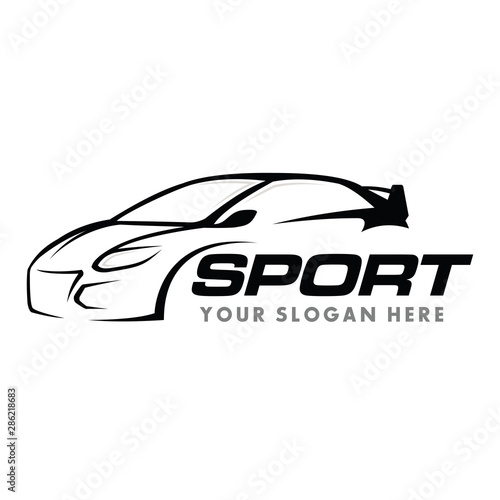 Car Dealer, Car and Speed Automotive Logo Vector Illustration