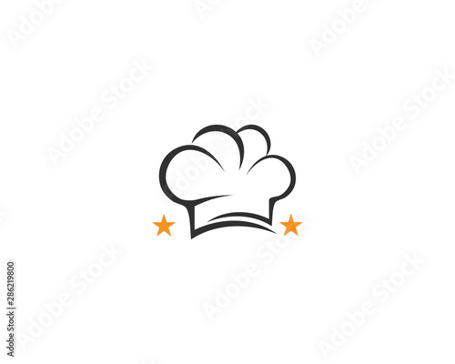 Hat chef logo template vector illustration
