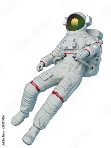 astronaut in a white background