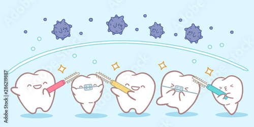 tooth with clean concept