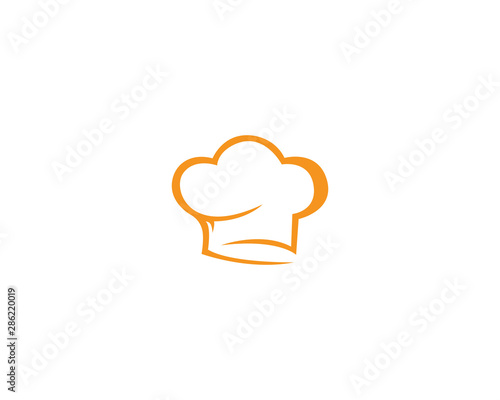 Hat chef logo template vector illustration