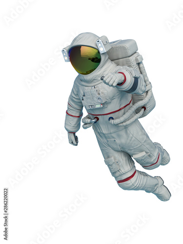 astronaut in a white background