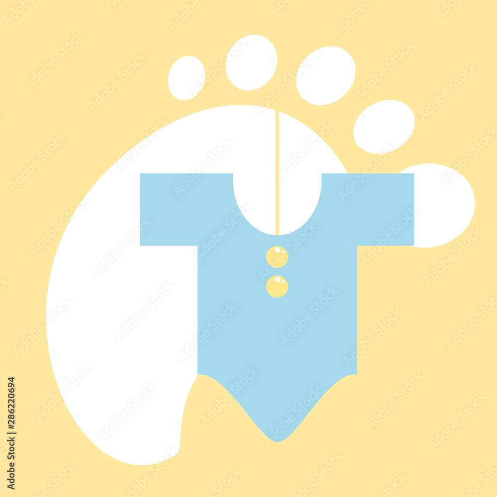 cute clothes for baby with footprint