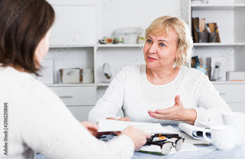 Mature woman and acccountant photo