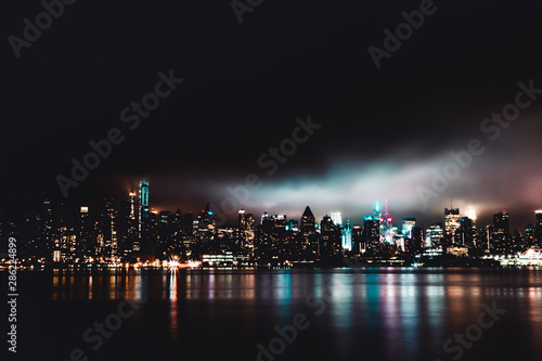 Canvas Print NYC Skyline at Night Wallpaper