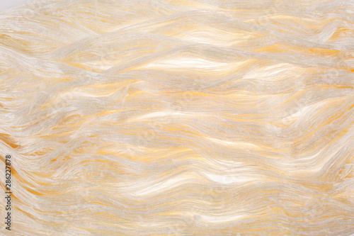 Raw silk thread fabric background