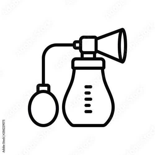 Black line icon for breast pump 