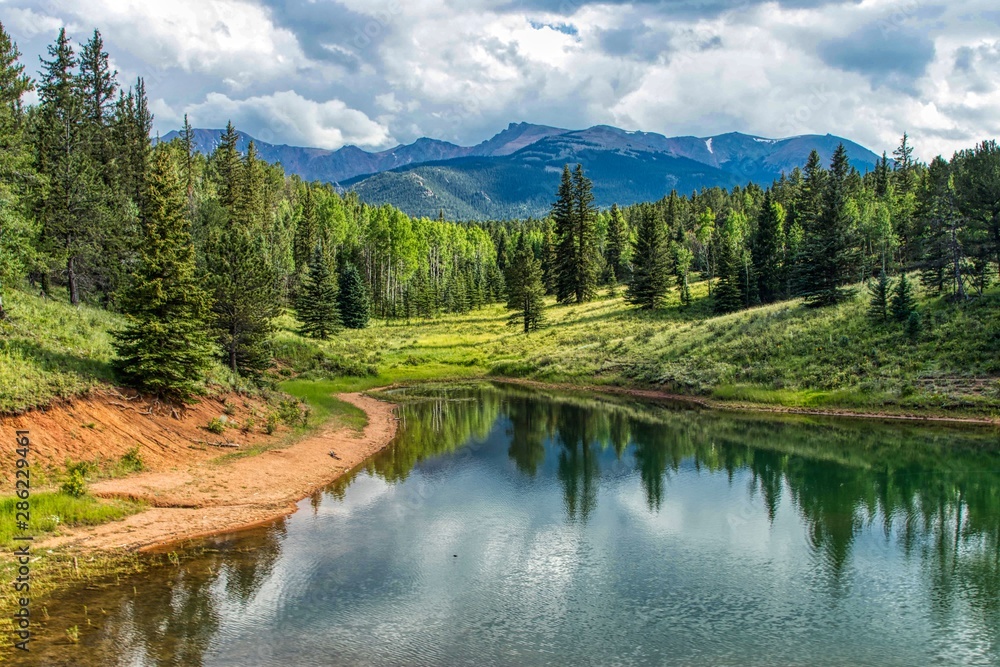 Fototapeta premium colorado mountain landscape during summer