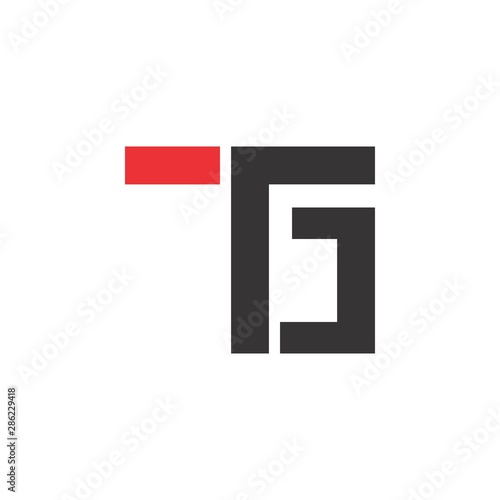 TG letter logo design vector