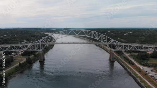 Wallpaper Mural Aerial shots of the Sagamore bridge leading to Cape Cod with traffic in the summer in 2019. Shot in 4K with the DJI Mavic Air. Torontodigital.ca