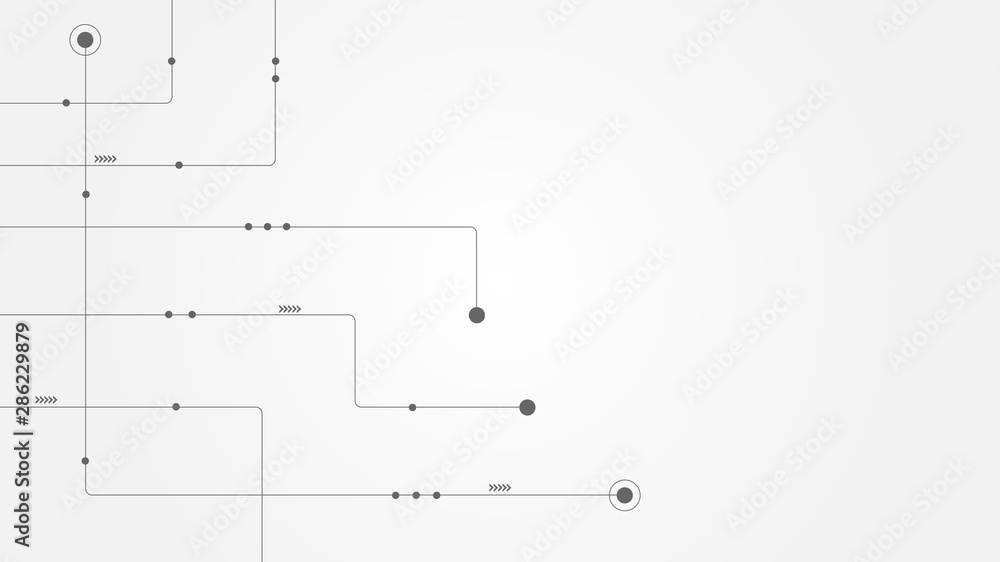 Obraz premium Abstract geometric connect lines and dots.Simple technology graphic background.Illustration Vector design Network and Connection concept.