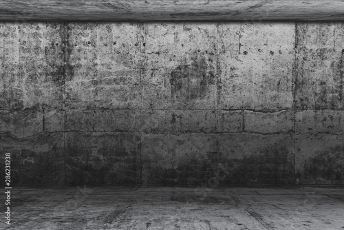 Empty concrete room, Background for product display and copy space