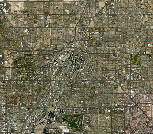 High resolution Satellite image of Las Vegas, USA (Isolated imagery of USA. Elements of this image furnished by NASA)