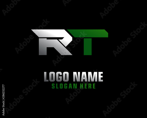 RT Initial letter logo template vector