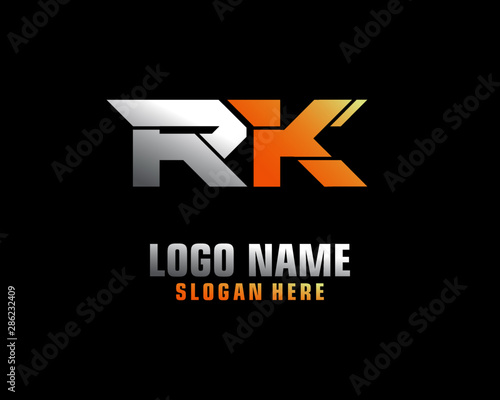 RK Initial letter logo template vector