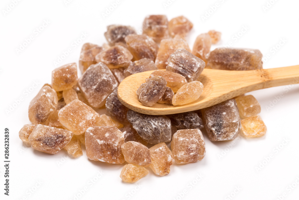 brown sugar isolated on white background. Top view. brown sugar isolated on white background. Top view.