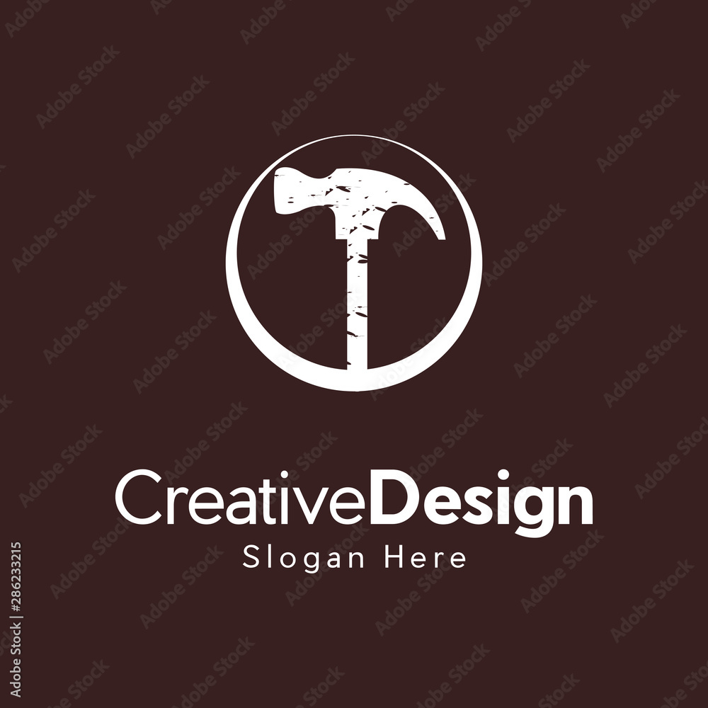 Hammer Icon in trendy flat style isolated, Hammer Icon Vector Template Hammer Icon in trendy flat style isolated, Hammer Icon Vector Template