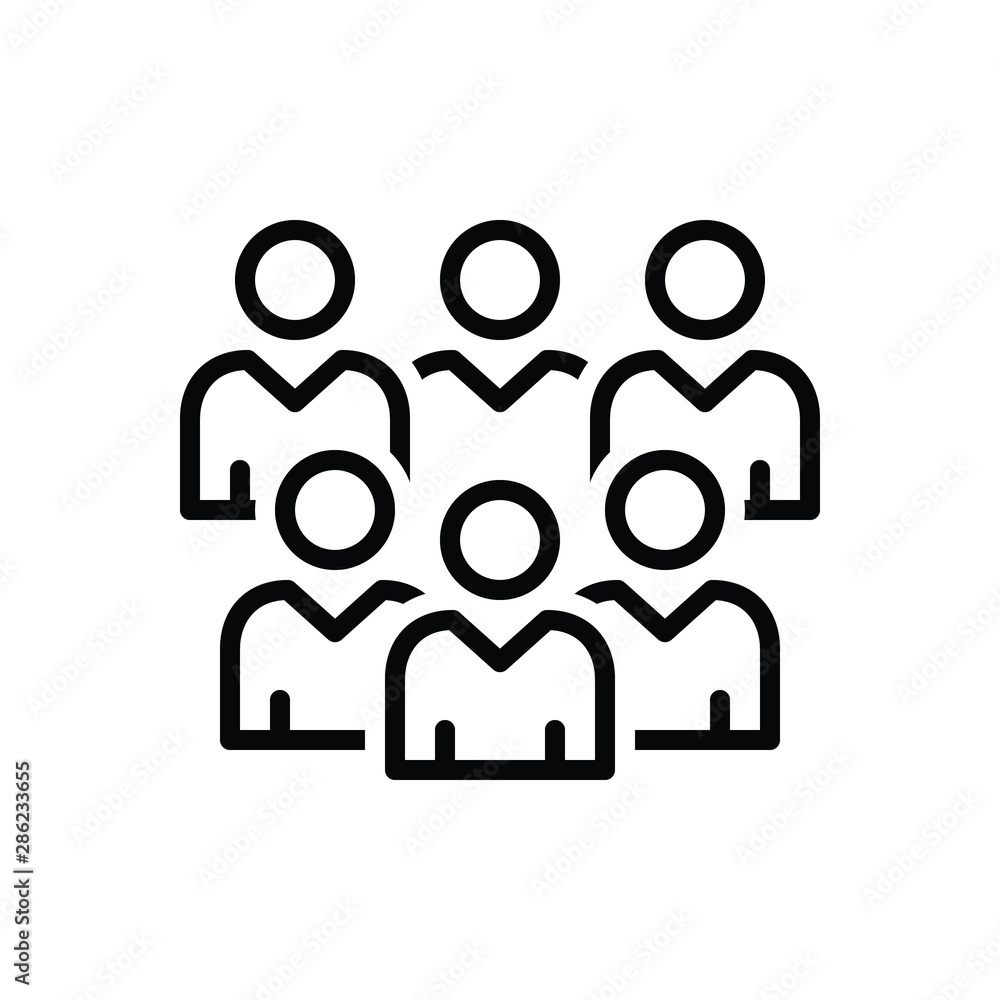 Black line icon for we us Black line icon for we us