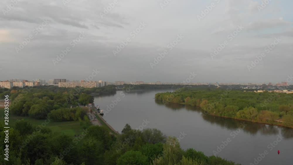 Moscow Moska River and Chuch of Kazan 4k from a drone in the afternoon Moscow Moska River and Chuch of Kazan 4k from a drone in the afternoon