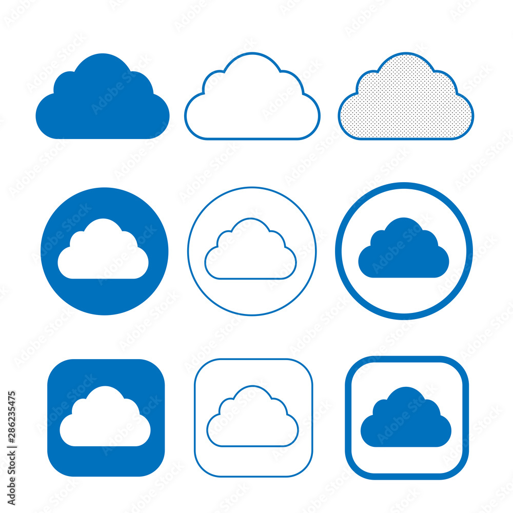 Simple Cloud icon sign for web and app Simple Cloud icon sign for web and app