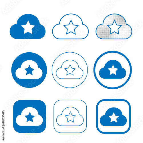 Simple Cloud icon sign for web and app