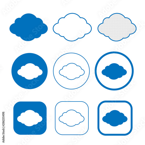 Simple Cloud icon sign for web and app