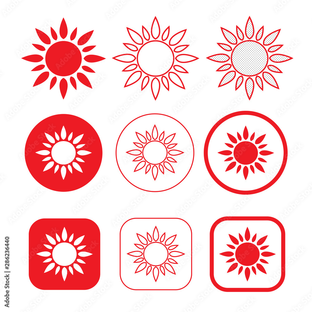 simple sun icon sign design simple sun icon sign design